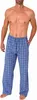 Herren Schlafanzug Pyjama Hose lang kariert aus Baumwolle ; Produktbild-Vorschau 4