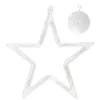A clear, professional shot of a star-shaped LED light decoration and a suction cup with a hook. Produktbild-Vorschau