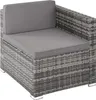 Salon en rotin Lignano avec fauteuil - gris Voir les images du produit 8