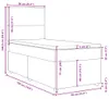 vidaXL Boxspringbett mit Matratze Taupe 90x190 cm Stoff Produktbild-Vorschau 8