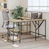 vidaXL Psací stůl Sonoma dub 139x139x75 cm materiál na bázi Náhled obrázku produktu 2