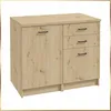A light wood-colored kitchen cabinet with one door and three drawers. Produktbild-Vorschau