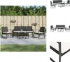 vidaXL 5-tlg. Garten-Essgruppe mit Kissen Schwarz PP-Rattan Produktbild-Vorschau 1
