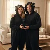 Pigiama tutina Kigurumi costume per adulti Nero Sdentato Anteprima dell’immagine prodotto 2