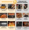 Comparison of two air fryers, highlighting features of one over others. Produktbild-Vorschau