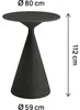 Garten-Bistro-Hochtisch ⌀80 cm "Néora" - Schwarz Produktbild-Vorschau 3