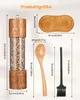 Salz- und Pfeffermühle aus Holz 2er Set, Gewürzmühle mit Produktbild-Vorschau 2