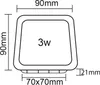 3w eckig LED Panel Einbauleuchte Spot Deckenleuchte flach Produktbild-Vorschau 4