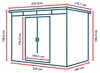 GFP Primeyard Gerätehaus Metall Gartenhaus 220x160x200 cm Produktbild-Vorschau 5