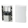 A disassembled doorbell chime with its internal components visible next to its cover. Produktbild-Vorschau