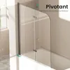 EMKE kabina prysznicowa parawan składany 120 x 140 cm szkło Podgląd zdjęcia produktu 16