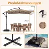Parasol COSTWAY 250 cm z podstawą, oświetleniem LED i Podgląd zdjęcia produktu 3