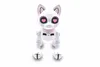 A white robotic cat with pink accents and heart-shaped eyes is shown from the front against a white background. Anteprima dell’immagine prodotto