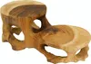 2er Naturbelassener Wurzel Teakholzhocker Hocker Produktbild-Vorschau 1