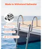 SucceBuy Ausziehbare Bootsleiter mit 4 rutschfesten Stufen Produktbild-Vorschau 2