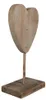 Clayre & Eef figura decorativa cuore 15x8x27 cm legno Anteprima dell’immagine prodotto 3