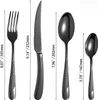 Besteck Set 6 Personen Schwarz modern gehämmertes, mit Produktbild-Vorschau 2