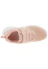 A top-down view of a single pink and white children's sneaker. Podgląd zdjęcia produktu