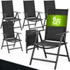 CASARIA® Gartenstühle 6er Set Hochlehner Klappbar 8-Fach Produktbild-Vorschau 1