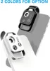 Two phone microscope lenses, one black and one white, are shown attached to smartphones. Produktbild-Vorschau