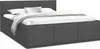 Bett mit Lattenrost Jugendbett Doppelbett grau-grau 120 / Produktbild-Vorschau 1