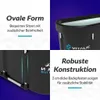 A collage of four images showcasing an ice bath product with descriptive text. Anteprima dell’immagine prodotto