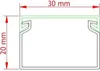 ARLI Kabelkanal selbstklebend mit Bodenlochung 30 x 20 mm - Produktbild-Vorschau 7