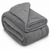 Beautissu Alina Sherpa Kuscheldecke, 150x200cm, Hellgrau, Produktbild-Vorschau 1