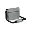 A gray messenger bag with a black strap is shown against a white background. Podgląd zdjęcia produktu