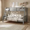 Homestyle4u Poschodová posteľ 90x200 a 140x200 podkrovná Náhľad obrázku produktu 18