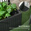 Outsunny Polyrattan Hochbeet mit Rankgitter, Blumenkasten Produktbild-Vorschau 5