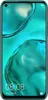 A close-up front view of a Huawei P40 Lite smartphone with a teal background. Produktbild-Vorschau