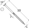 CS 200 Viti da costruzione 5x50 mm T25 a testa svasata Viti Anteprima dell’immagine prodotto 1