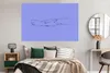 MuchoWow® Poster Lila - Hand - Strichzeichnung 180x120 cm - Produktbild-Vorschau 4