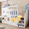 Lit superposé enfant 90 x 200 cm avec escalier avec espace Voir les images du produit 2