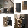 A collage of images showing a bathroom cabinet from different angles and in a bathroom setting. Náhled obrázku produktu