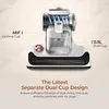 Close-up marketing image of a vacuum cleaner's dust collection system, highlighting its dual-cup design and filtration capabilities. Náhľad obrázku produktu