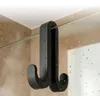Doppel-Duschhaken 2er Set – Schwarz, für Handtücher und Produktbild-Vorschau 2