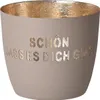 Madras Windlicht Schön dass... - sandstone/gold - Produktbild-Vorschau 1