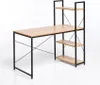 A product shot of a desk with shelves against a white background. Produktbild-Vorschau