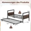Bettgestell mit ausziehbarem Bettkasten, Einzelbett Produktbild-Vorschau 7