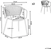 Diagram showing the dimensions of a chair. Náhľad obrázku produktu