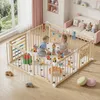 5,6 M Laufgitter Baby Faltbar Holz Mit Tür, Produktbild-Vorschau 2