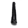A front view of a black boot on a white background. Produktbild-Vorschau