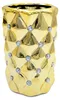 Moderner goldener Keramik-Vase mit Kristallen 17cm Produktbild-Vorschau 1