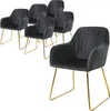 ML-Design sada 6 jídelních židlí s opěradlem, šedá, ze Náhled obrázku produktu 1
