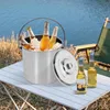 Seau en acier inoxydable - 12 L avec couvercle - Convient Voir les images du produit 10