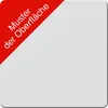A white surface with a red corner overlay containing German text. Produktbild-Vorschau