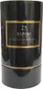 A cylindrical black product packaging with a gold-bordered label in the center. Náhled obrázku produktu