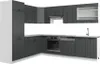 Eckküche Vicco Fame-Line Anthrazit Landhaus/Weiß 287 x 46 Produktbild-Vorschau 1